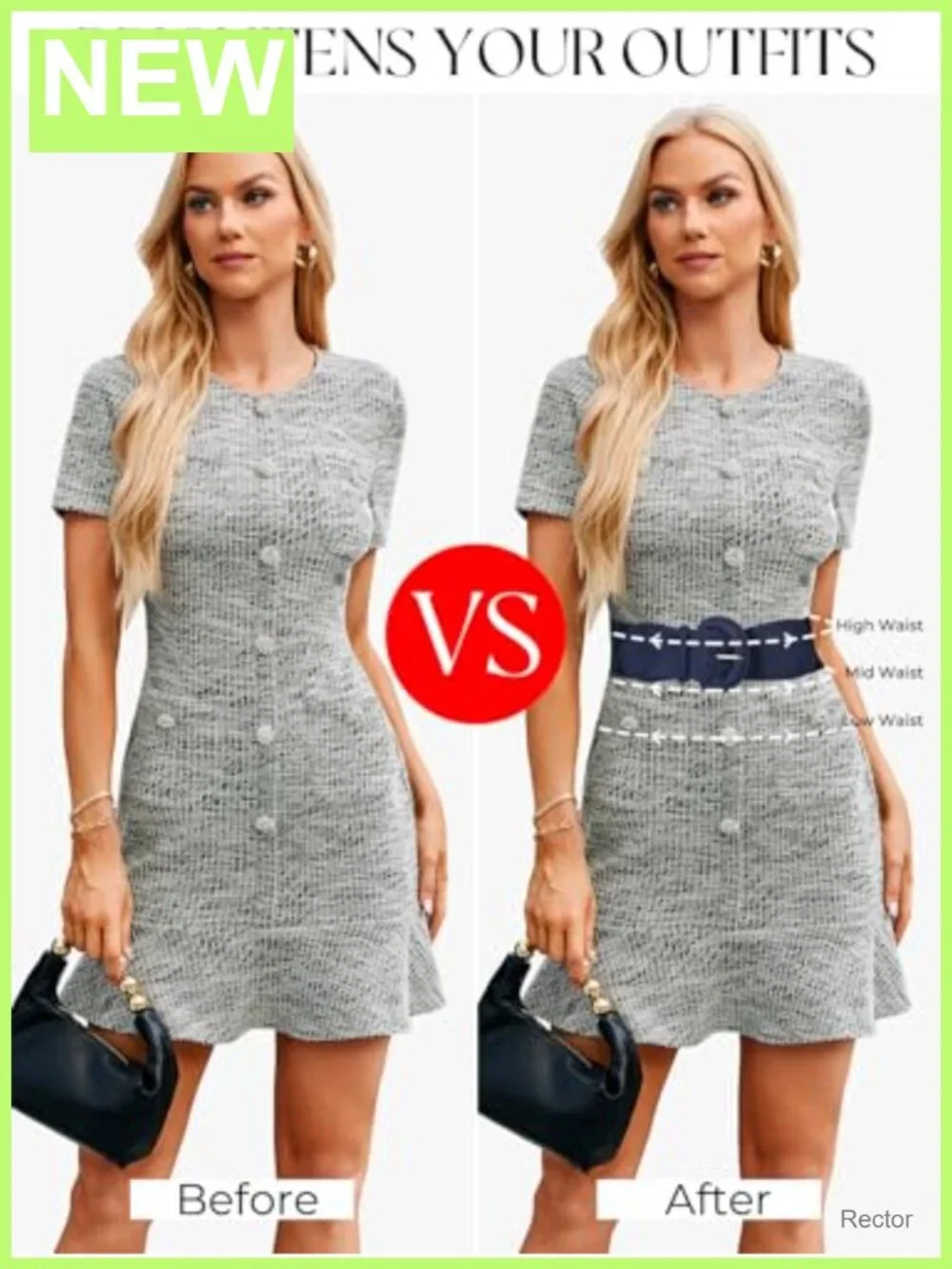 Women's Wide Elastic Suede Belt with Buckle - High Stretch, Hourglass Waist,